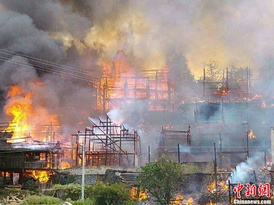 圖為火災現場。沫浠 攝 圖片來源：CFP視覺中國