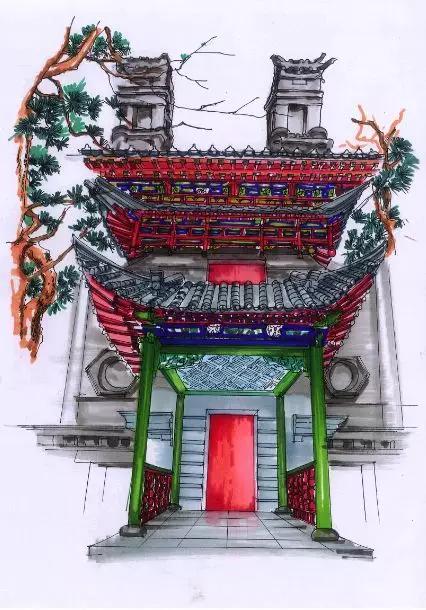 明艷的紅、生機(jī)的綠、深沉的藍(lán)、古樸的灰，足見博雅樓的獨特韻味。