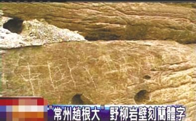 “常州趙根大” 2009年3月27日，臺(tái)灣北海岸野柳地質(zhì)公園巖壁上被刻下“中國(guó)常州趙根大”字樣。臺(tái)灣媒體將此事報(bào)道后，趙根大公開道歉。