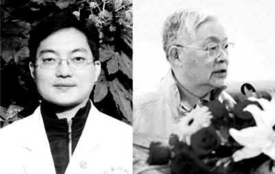 王宇澄(左)曾是王正敏的學生與親密助手，他認為自己在導師評選院士過程中立下汗馬功勞，卻未獲回報。師徒最終反目。