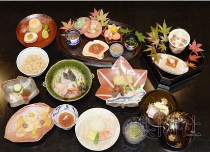 圖為東京銀座的和食餐廳推出的菜肴。