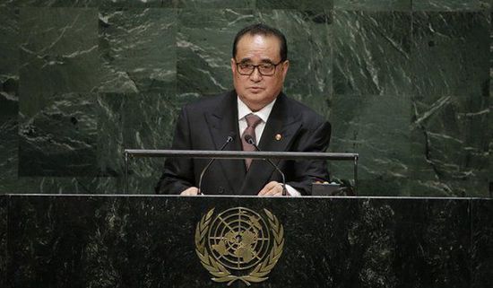 9月27日，朝鮮外相李洙墉在聯(lián)大發(fā)表講話。