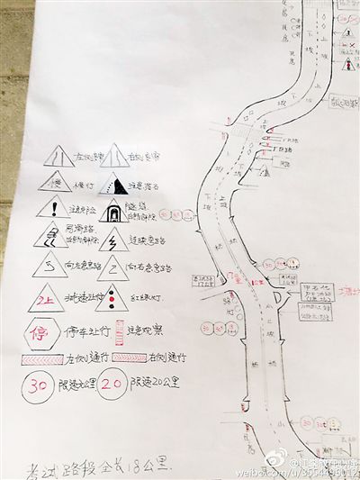 大叔手繪7米長(zhǎng)卷，為考“科目三”真是拼了