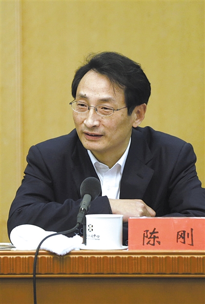 昨日，北京市人大代表、北京市副市長陳剛參與豐臺團小組討論。 新京報記者 浦峰 攝