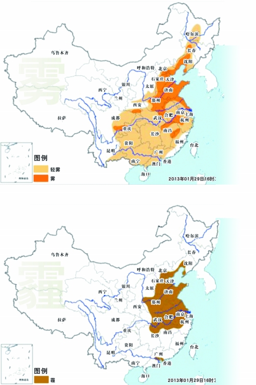 北京、天津、石家莊等屬嚴(yán)重污染，鄭州、武漢等屬重度污染
